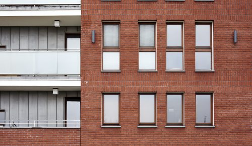 Modern Commercial building brick wall